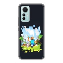 Чехол Майнкрафт на Xiaomi Mi 12 Lite (AlphaPrint) Minecraft (персонажи Minecraft)