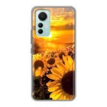 Чехол с Цветами для Xiaomi Mi 12 Lite (поле подсолнухов)