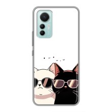 Чехол с рисунком кот на Xiaomi Mi 12 Lite (Коты в очках)