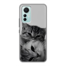 Чехол с рисунком кот на Xiaomi Mi 12 Lite (Пара котов)