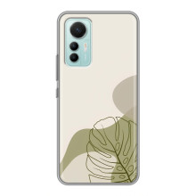 Силиконовый чехол с принтом в цветах на Xiaomi Mi 12 Lite – Монстера зелёная