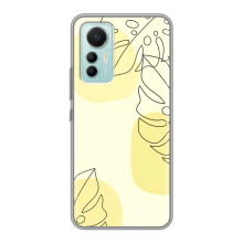 Силиконовый чехол с принтом в цветах на Xiaomi Mi 12 Lite