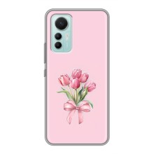 Чехол с розовым рисунком для Xiaomi Mi 12 Lite (Букет цветов)