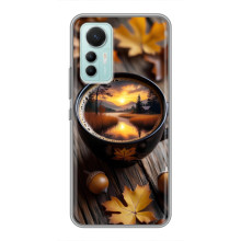 Чехол с уникальным дизайном «Осень с кофе» для Xiaomi Mi 12 Lite – Тёмный кофе