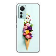 Чехлы с тематикой "ЦВЕТЫ" на Xiaomi Mi 12 Lite (Цветок-мороженное)