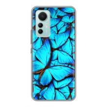 Силиконовый бампер с картинкой животных для Xiaomi Mi 12 Lite (Крылья бабочек)