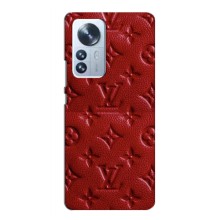 Текстурный Чехол Louis Vuitton для Сяоми ми 12 лайт – Красный ЛВ