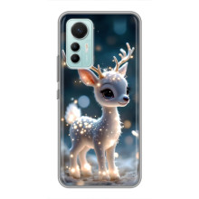 Яркий чехол для Xiaomi Mi 12 Lite с Зимними Оленятами – Блистающий оленёнок