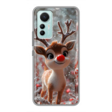 Яркий чехол для Xiaomi Mi 12 Lite с Зимними Оленятами