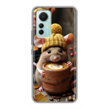 Печатный чехол «Зверята с кофе» для Xiaomi Mi 12 Lite – Медведь с кофе