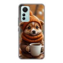 Печатный чехол «Зверята с кофе» для Xiaomi Mi 12 Lite – Песик с кофе