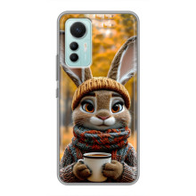 Печатный чехол «Зверята с кофе» для Xiaomi Mi 12 Lite – Зайчик с кофе