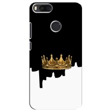Чехол (Корона на чёрном фоне) для Редми Мі А1 – Золотая корона