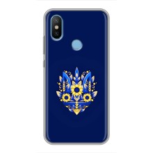 Чохли для Xiaomi Mi6X Укр. Символіка (AlphaPrint) (Квітковий Герб)