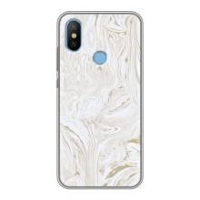 Мраморный чехол на Xiaomi Mi6X (VPrint) – Белый мрамор