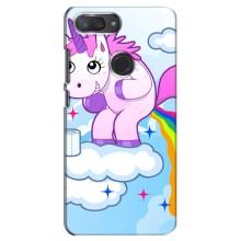 Чехол Unicorn на Xiaomi Mi 8 Lite (Радуга единорожка)