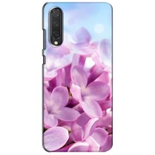 Силиконовый бампер с принтом (цветочки) на Сяоми Ми 9 Лайт – Сиреневые цветы