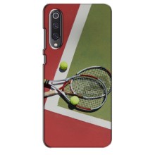 Чехлы с принтом Спортивная тематика для Xiaomi Mi 9 SE (Ракетки теннис)