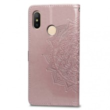 Кожаный чехол (книжка) Art Case с визитницей для Xiaomi Mi A2 Lite / Xiaomi Redmi 6 Pro – Розовый