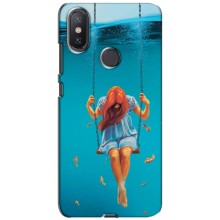 Чехол Стильные девушки на Xiaomi Mi A2 Lite – Девушка на качели