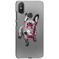 Чехол (ТПУ) Милые собачки для Xiaomi Mi A2 Lite (Бульдог в очках)