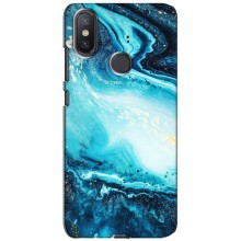 Мраморный чехол на Xiaomi Mi A2 Lite (VPrint) (Голубой мрамор)