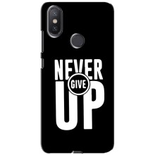 Силіконовый Чохол на Xiaomi Mi A2 Lite з картинкою НАЙК (Never Give UP)