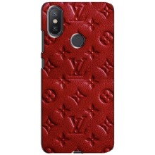 Текстурный Чехол Louis Vuitton для Сяоми Ми А2 Лайт (Красный ЛВ)
