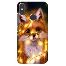 Чехлы с картинкой Лисички для Xiaomi Mi A2 (VPrint) (Лисичка в гирляндах)