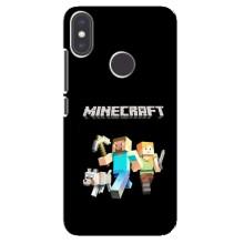 Чехол Майнкрафт на Xiaomi Mi A2 (AlphaPrint) Minecraft (герои Minecraft)