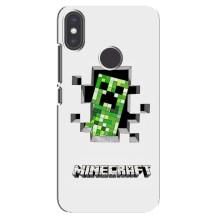 Чехол Майнкрафт на Xiaomi Mi A2 (AlphaPrint) Minecraft (крипер Майнкрафт)