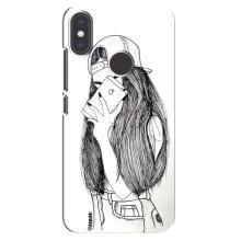 Чехол с печатью для Xiaomi Mi A2 - (Мода) (AlphaPrint) (Фото девочки)