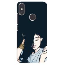 Чехол с печатью для Xiaomi Mi A2 - (Мода) (AlphaPrint) (Красивая девочка)