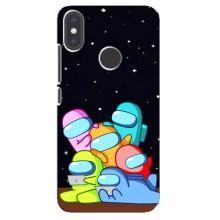 Чехол Амонг Ас для Xiaomi Mi A2 (AlphaPrint) (Скины в космосе)