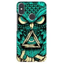 Чехол с птицами на Xiaomi Mi A2 (VPrint) (Сова с глазом)