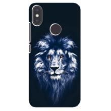 Чехол со Львом для Xiaomi Mi A2 (VPrint) (Синий Лев)