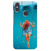 Чехол Стильные девушки на Xiaomi Mi A2 – Девушка на качели