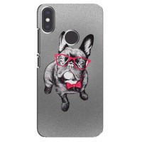 Чехол (ТПУ) Милые собачки для Xiaomi Mi A2 – Бульдог в очках