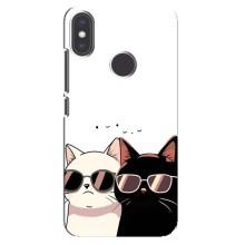 Чехол с рисунком кот на Xiaomi Mi A2 – Коты в очках