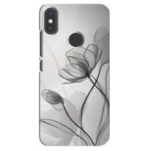Чехол с цветочным принтом на Ксиаоми Ми Эй 2 – Черные цветы