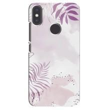 Чехол с цветочным принтом на Ксиаоми Ми Эй 2 – Фиолетовые листья