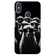 Чехол с принтом стильные животные для Ксиаоми Ми Эй 2 – Овечка в очках