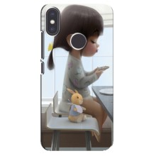 Дівчачий Чохол для Xiaomi Mi A2 (ДІвчина з іграшкою)
