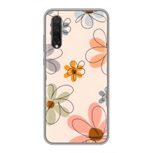 Чехол с цветочным принтом на Ксяоми Ми А3 (Разноцветные цветы)