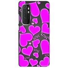 Чехлы для любимой на Сяомі Мі Ноут 10 Лайт (VPrint) (Pink hearts)