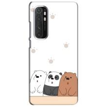 Чехлы с изображением разных животных для Xiaomi Mi Note 10 Lite (Удивленные медвеженки)