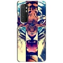 Чехлы с изображением разных животных для Xiaomi Mi Note 10 Lite (Яркий Тигр)