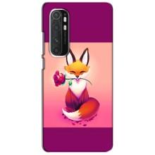 Чохли з картинкою Лисичка для Xiaomi Mi Note 10 Lite (VPrint) (Лиса з трояндою)