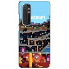 Чохол Майнкрафт на Xiaomi Mi Note 10 Lite (AlphaPrint) Minecraft (фон Minecraft)