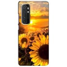 Чехол с Цветами для Xiaomi Mi Note 10 Lite (поле подсолнухов)